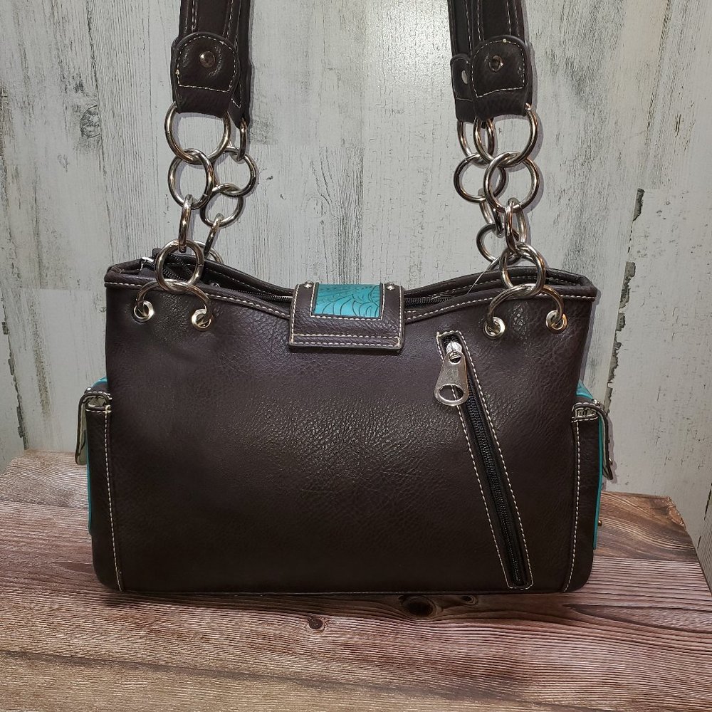 🛑🚨SOLD🚨🛑💞Turquoise bling conceal carry purse/wallet - Picture 4 of 11